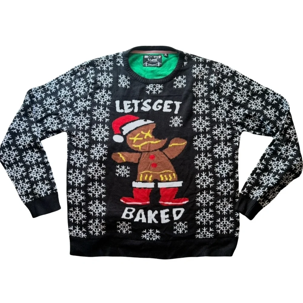 Brooklyn Express Holiday Blazed “gingerbread man graphic with 